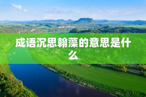 成语沉思翰藻的意思是什么