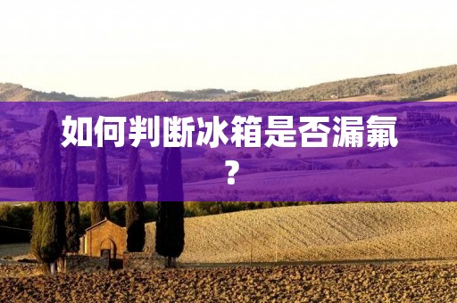 如何判断冰箱是否漏氟? 如何判断冰箱是否漏氟?