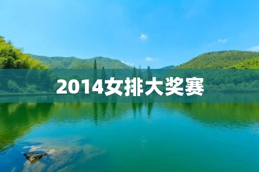 2014女排大奖赛：中国队夺冠