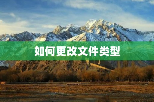 如何更改文件类型：从简单易懂的方法到高级技巧