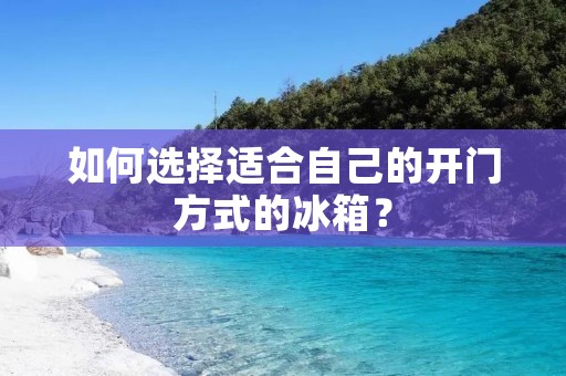 如何选择适合自己的开门方式的冰箱？