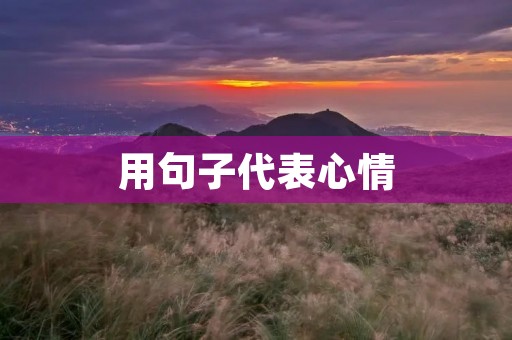 用句子代表心情