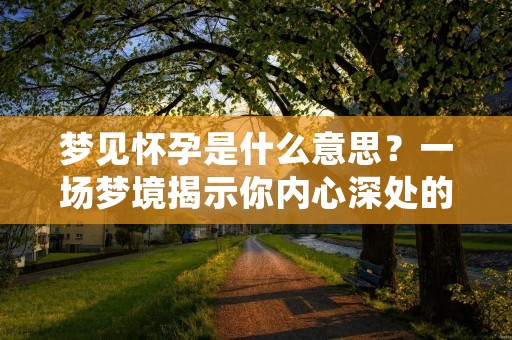 梦见怀孕是什么意思？一场梦境揭示你内心深处的情感