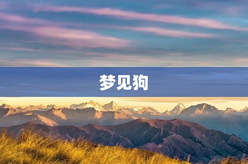 梦见狗：预示着什么？
