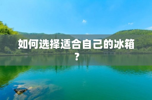 如何选择适合自己的冰箱?