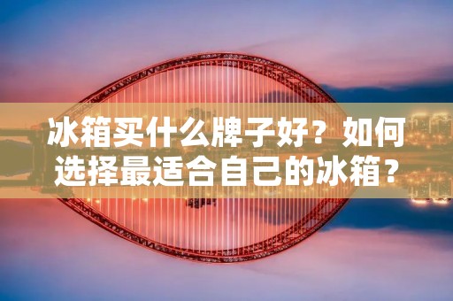 冰箱买什么牌子好?如何选择最适合自己的冰箱? 冰箱买什么牌子好?如何选择最适合自己的冰箱?