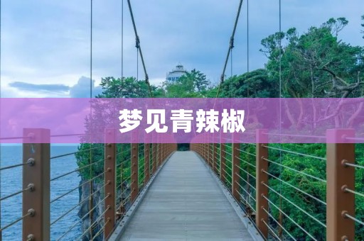 梦见青辣椒：是什么意义？