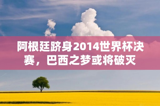 阿根廷跻身2014世界杯决赛,巴西之梦或将破灭 阿根廷跻身2014世界杯决赛,巴西之梦或将破灭