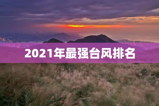 2021年最强台风排名:历史上最强的10个台风
