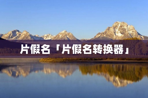 片假名「片假名转换器」