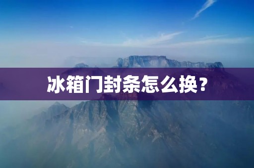 冰箱门封条怎么换?