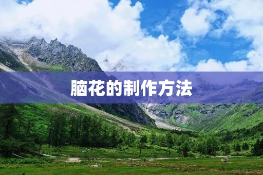 脑花的制作方法