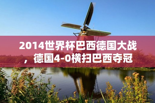 2014世界杯巴西德国大战，德国4-0横扫巴西夺冠