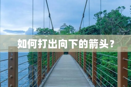 如何打出向下的箭头？