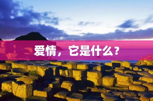 爱情,它是什么?