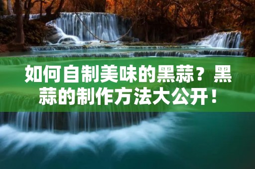 如何自制美味的黑蒜？黑蒜的制作方法大公开！