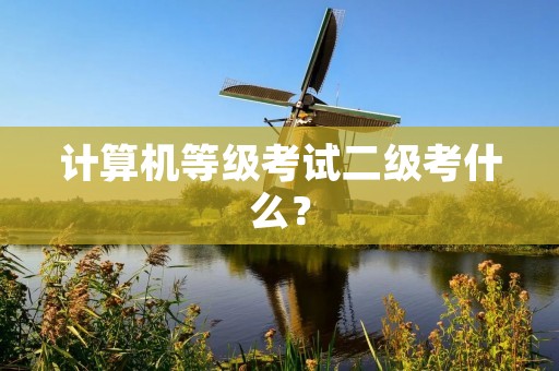 计算机等级考试二级考什么？
