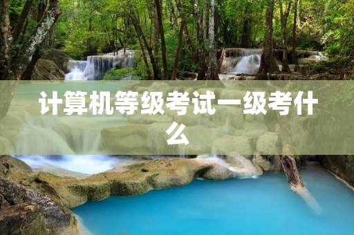 计算机等级考试一级考什么