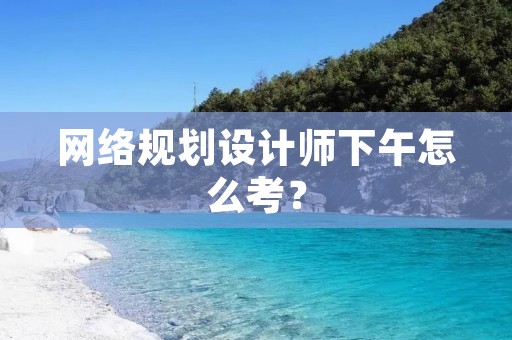 网络规划设计师下午怎么考？