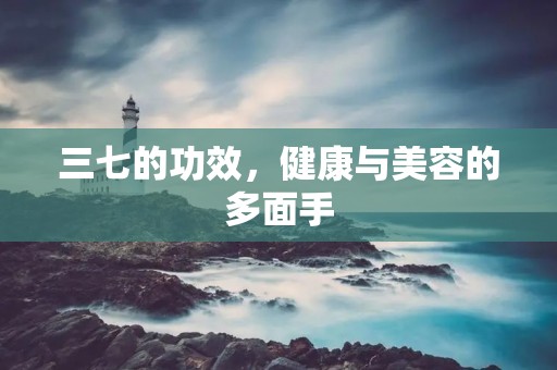 三七的功效，健康与美容的多面手