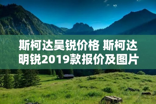 斯柯达昊锐价格 斯柯达明锐2019款报价及图片