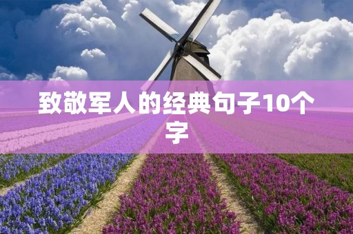 致敬军人的经典句子10个字