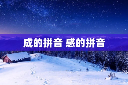 成的拼音 感的拼音