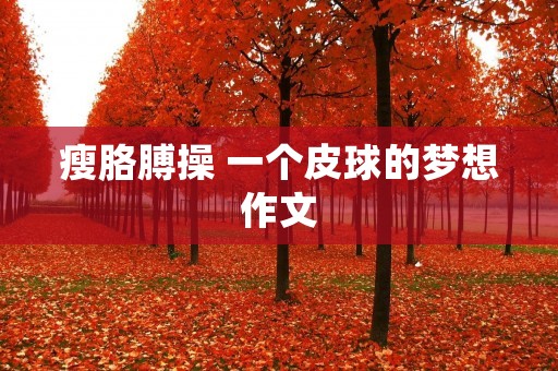 瘦胳膊操 一个皮球的梦想作文
