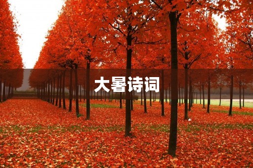 大暑诗词：炎炎夏日，烈日炙烤