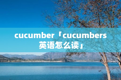 cucumber「cucumbers英语怎么读」