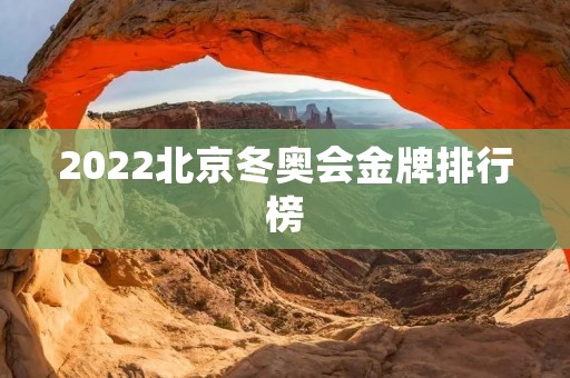 2022北京冬奥会金牌排行榜:哪个国家将成为最大赢家?