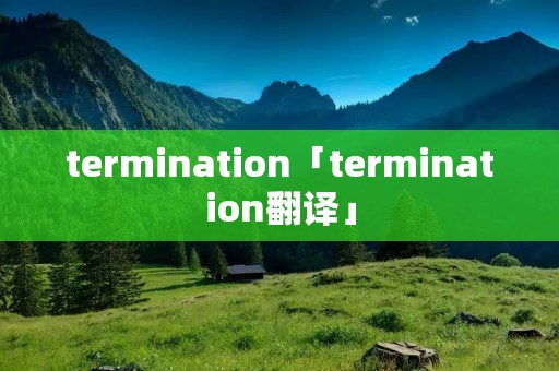 termination「termination翻译」