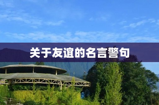 关于友谊的名言警句 关于友谊的名言警句