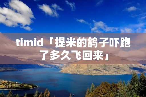 timid「提米的鸽子吓跑了多久飞回来」 timid「提米的鸽子吓跑了多久飞回来」