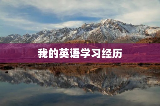 我的英语学习经历 我的英语学习经历
