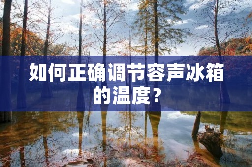如何正确调节容声冰箱的温度？
