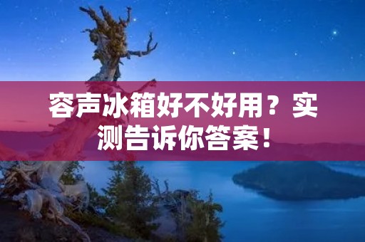 容声冰箱好不好用？实测告诉你答案！