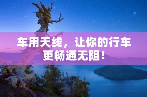车用天线,让你的行车更畅通无阻! 车用天线,让你的行车更畅通无阻!