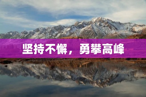 坚持不懈,勇攀高峰 坚持不懈,勇攀高峰
