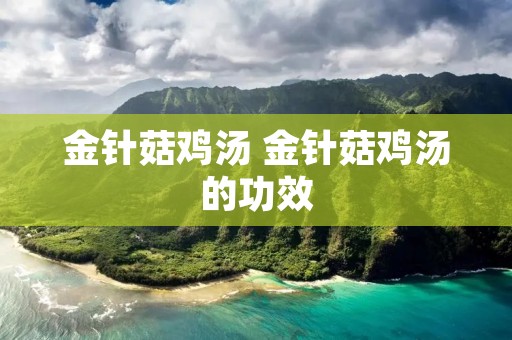 金针菇鸡汤 金针菇鸡汤的功效