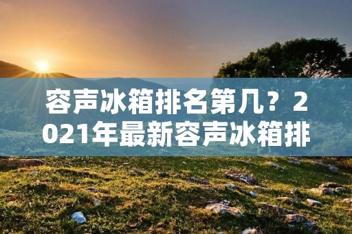 容声冰箱排名第几？2021年最新容声冰箱排行榜！