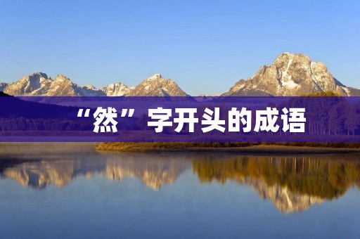 “然”字开头的成语