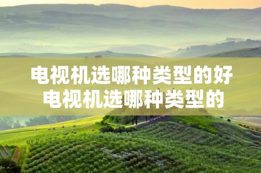 电视机选哪种类型的好 电视机选哪种类型的好用 电视机选哪种类型的好 电视机选哪种类型的好用
