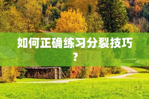 如何正确练习分裂技巧? 如何正确练习分裂技巧?
