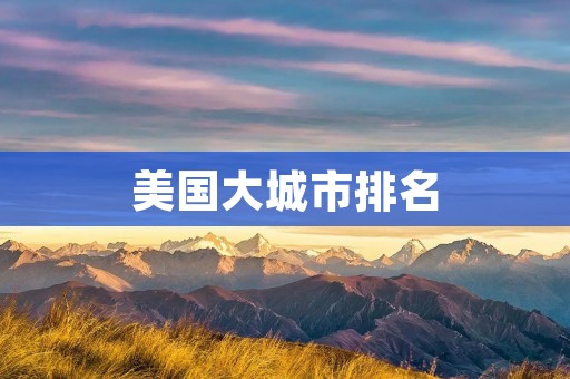 美国大城市排名:哪些城市位列前茅?