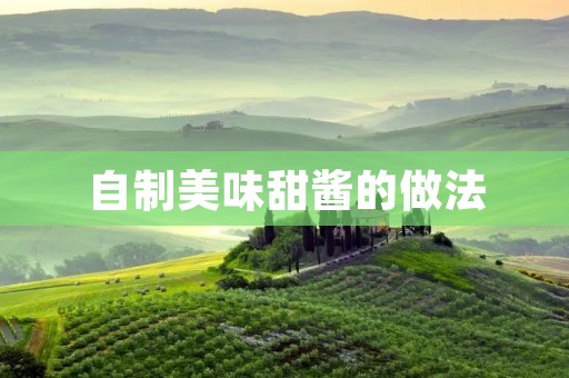 自制美味甜酱的做法 自制美味甜酱的做法