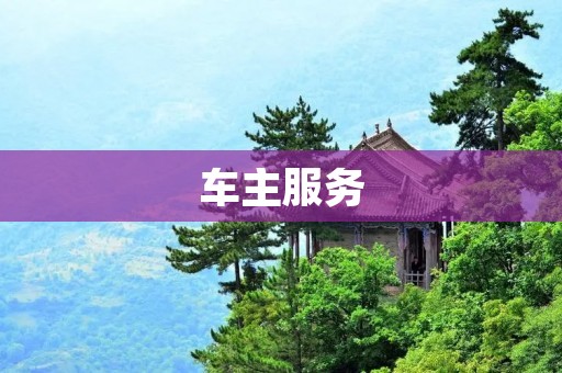 车主服务：为您的爱车提供全方位的贴心服务