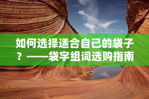 如何选择适合自己的袋子?——袋字组词选购指南 如何选择适合自己的袋子?——袋字组词选购指南