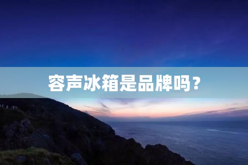 容声冰箱是品牌吗？