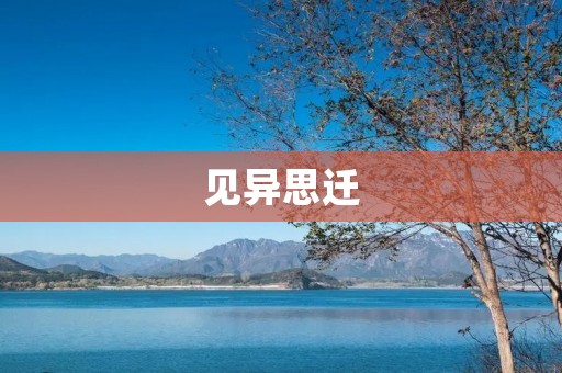 见异思迁:从改变中寻找新机遇